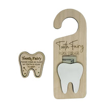 Load image into Gallery viewer, Wooden Tooth Fairy Door Hanger