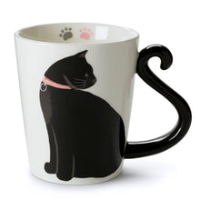 Load image into Gallery viewer, Cute Handmade Black Cat Lucky Coffee Cup