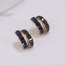 Load image into Gallery viewer, Simple C-shaped Diamond Earrings