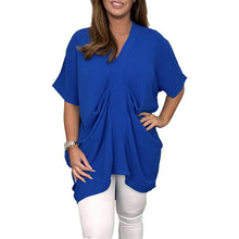 Load image into Gallery viewer, Women's V Neck Draped Top