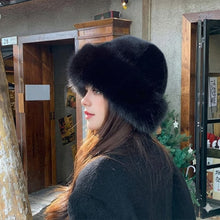 Load image into Gallery viewer, Women's Winter Faux Fur Bucket Hat