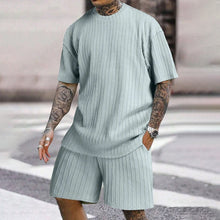 Load image into Gallery viewer, Men's Solid Textured Shorts Set
