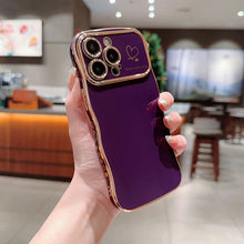 Load image into Gallery viewer, Cute Wave Shape With Love Heart Raised Camera Protection Phone Case