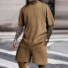 Load image into Gallery viewer, Men's Solid Textured Shorts Set