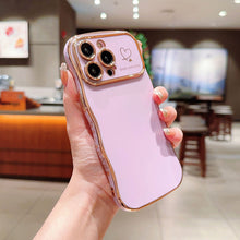 Load image into Gallery viewer, Cute Wave Shape With Love Heart Raised Camera Protection Phone Case
