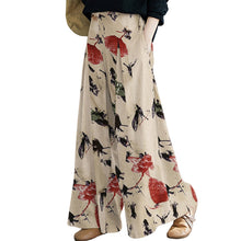 Load image into Gallery viewer, Cotton And Linen Printed Wide-Leg Pants