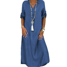 Load image into Gallery viewer, Women's Plain Denim Dress