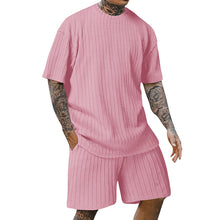 Load image into Gallery viewer, Men's Solid Textured Shorts Set