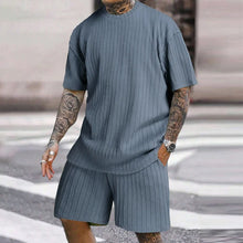 Load image into Gallery viewer, Men's Solid Textured Shorts Set