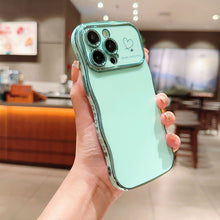 Load image into Gallery viewer, Cute Wave Shape With Love Heart Raised Camera Protection Phone Case