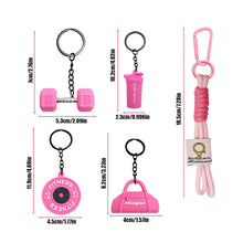 Load image into Gallery viewer, Creative Mini Gym Barbell Plate Keychain