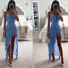 Load image into Gallery viewer, Sexy halter solid color dress gown