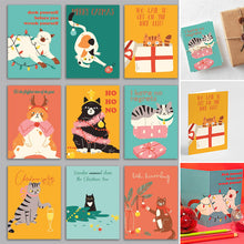Load image into Gallery viewer, Pre-Sale>>Funny Colorful Cat Christmas Cards