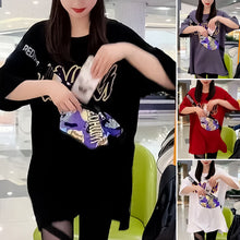 Load image into Gallery viewer, Women’s Unique Crossbody Bag Short Sleeve T-shirt with Zipper Pocket