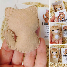 Load image into Gallery viewer, Felt Tabby Cat Plush In A Match Box
