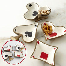 Load image into Gallery viewer, Enamelled Metal Playing Card Dishes
