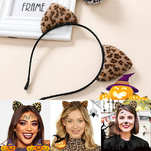 Load image into Gallery viewer, Leopard Cat Ears Headband