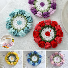 Load image into Gallery viewer, Hand Knit Crochet Suzuran Flower Coaster