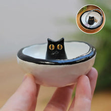 Load image into Gallery viewer, Lucky Black Cat Decorative Trinket Bowl Dish