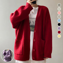 Load image into Gallery viewer, Slouchy Knitted Cardigan With Pockets