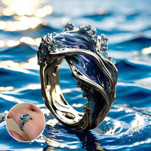 Load image into Gallery viewer, The Heartbeat of The Sea, Ocean Wave Ring