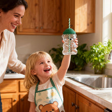 Load image into Gallery viewer, Adorable Teddy Bear Glass Straw Cup
