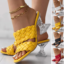 Load image into Gallery viewer, Crystal High-heeled Slippers