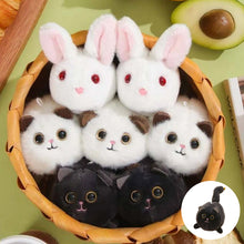 Load image into Gallery viewer, Wagging Tail Kitty Plush Doll Keychain