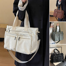 Load image into Gallery viewer, Ensfarget kordfløyel totebag