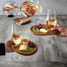 Load image into Gallery viewer, Appetizer Plate with Wine Glass Holder