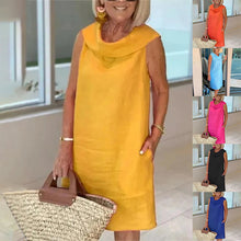 Load image into Gallery viewer, Summer Ruffle Collar Dress