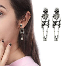 Load image into Gallery viewer, Ghostly Skeleton Exaggerated Punk Earrings