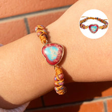 Load image into Gallery viewer, Natural Stone Heart Charm Bracelet
