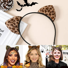 Load image into Gallery viewer, Leopard Cat Ears Headband