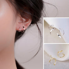 Load image into Gallery viewer, Spiral Hoop Twist Earrings