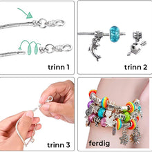 Load image into Gallery viewer, Sjarmsett for jenter til å lage armbånd