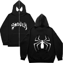 Load image into Gallery viewer, Spider Punk Zip Up Hoodie