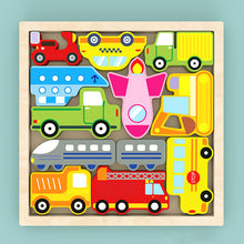 Load image into Gallery viewer, Wooden Animal Block Puzzle