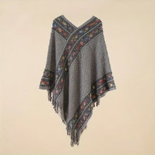 Load image into Gallery viewer, Women's Retro Pullover Tassel Shawl