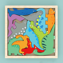 Load image into Gallery viewer, Wooden Animal Block Puzzle
