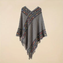 Load image into Gallery viewer, Women's Retro Pullover Tassel Shawl