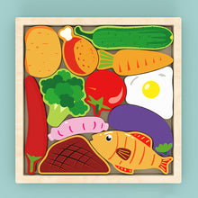 Load image into Gallery viewer, Wooden Animal Block Puzzle