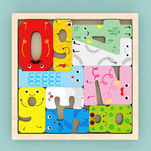 Load image into Gallery viewer, Wooden Animal Block Puzzle