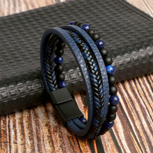 Load image into Gallery viewer, Natural Obsidian Magnetic Buckle Bracelet