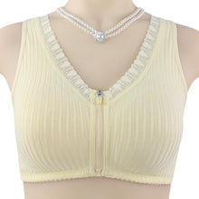 Load image into Gallery viewer, Women's Cotton Front Zipper Bra