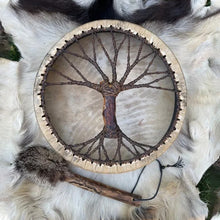 Load image into Gallery viewer, Shamanic Drum 'Tree of Life' Instrumental Ornament