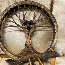 Load image into Gallery viewer, Shamanic Drum 'Tree of Life' Instrumental Ornament