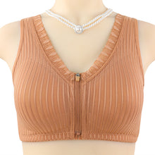 Load image into Gallery viewer, Women's Cotton Front Zipper Bra