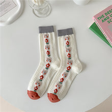 Load image into Gallery viewer, 3D Textured Floral Socks