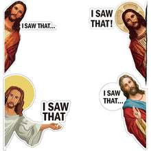 Load image into Gallery viewer, Jesus "I Saw That" Funny Sticker